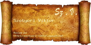 Szotyori Viktor névjegykártya